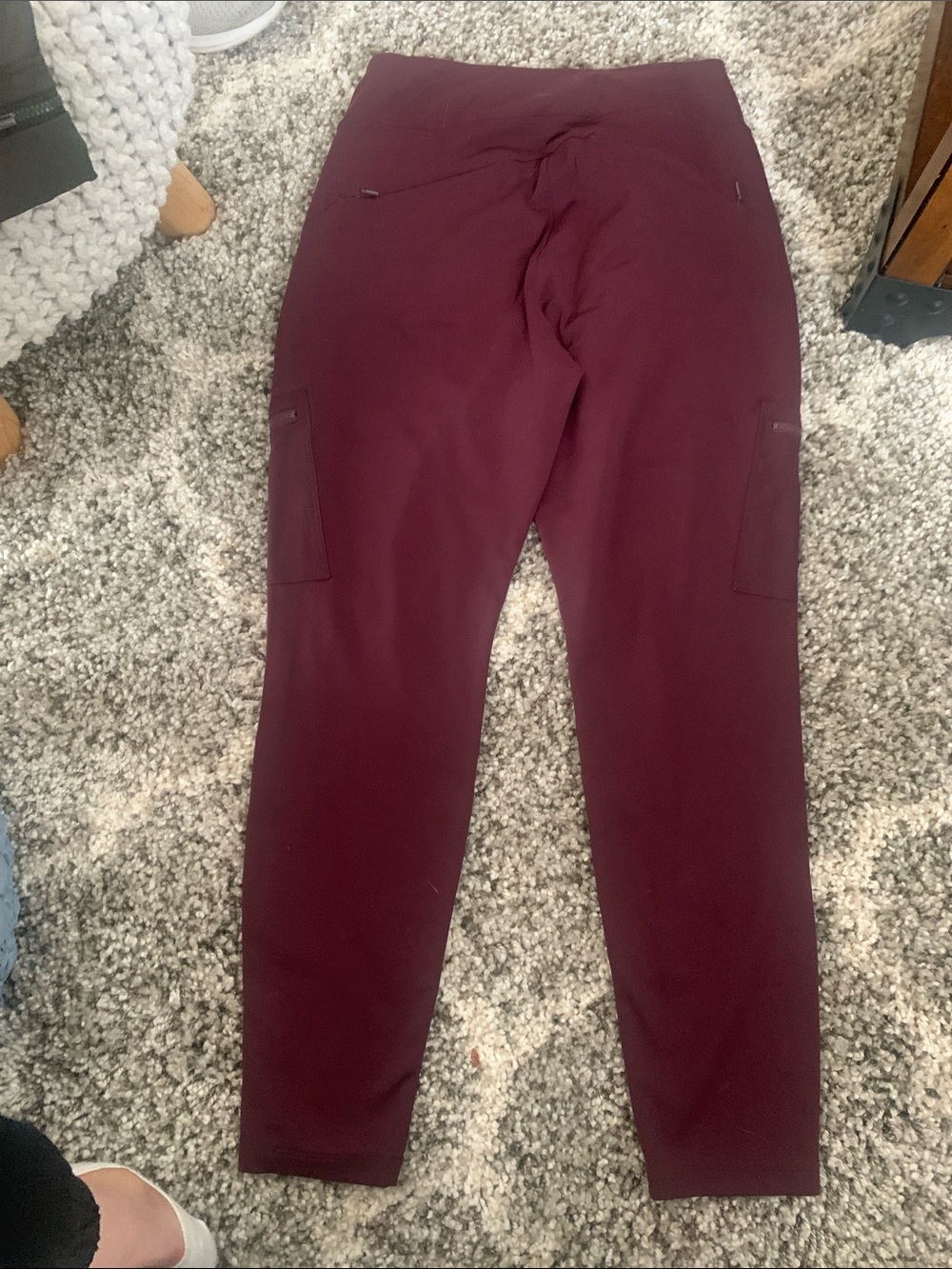 Athleta Women's Cargo Track Joggers in Burgundy - Picture 4 of 4